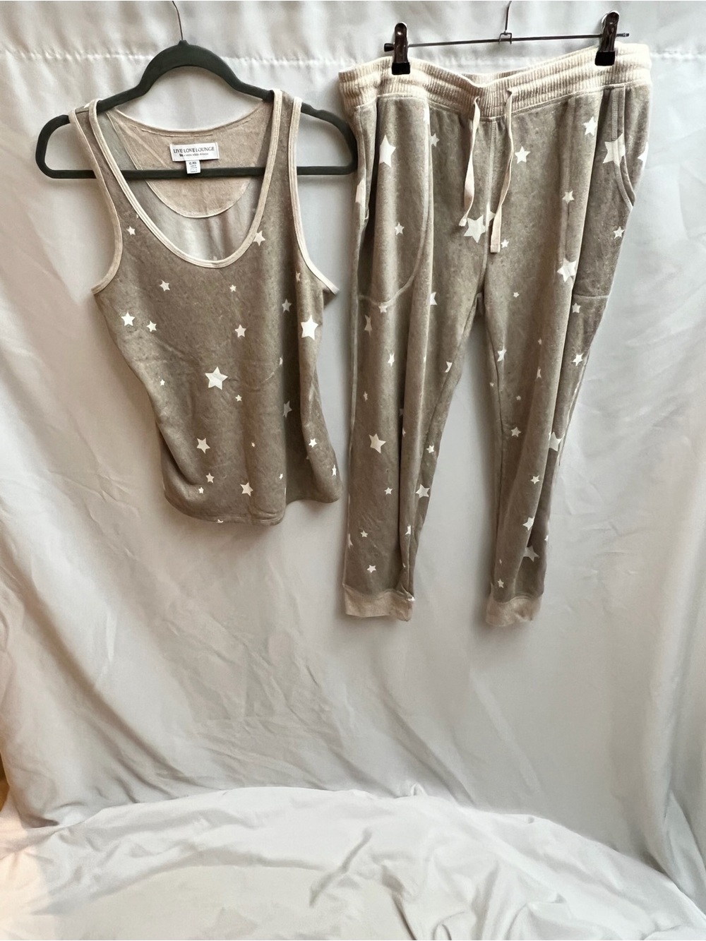 Live Love Lounge Karen Neuburger XL Star Print Pajama Lounge Set Tank Pants